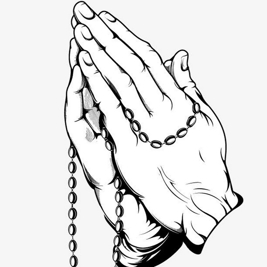 Тату руки в молитве эскиз