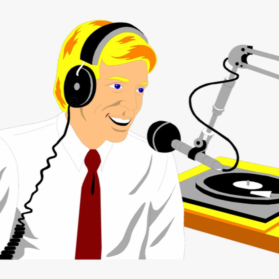 графический диктор. человек с микрофоном. радио диджей. радиоведущий иллюстрация. конкурс озвучка.