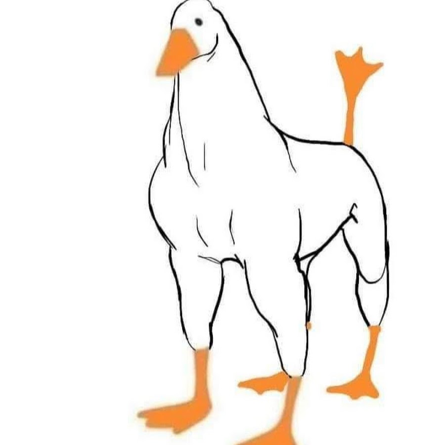 Мемный гусь рисунок