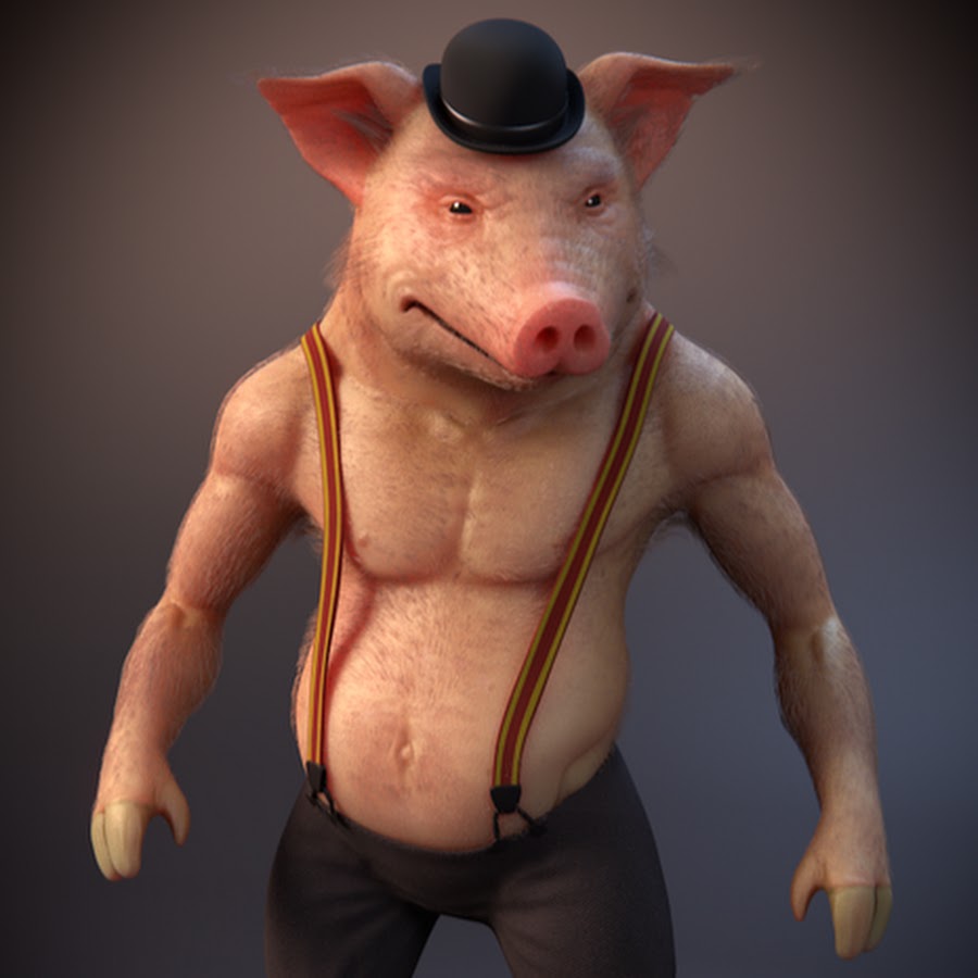 Реальная свинья. Крутая свинья. Крутой поросенок.