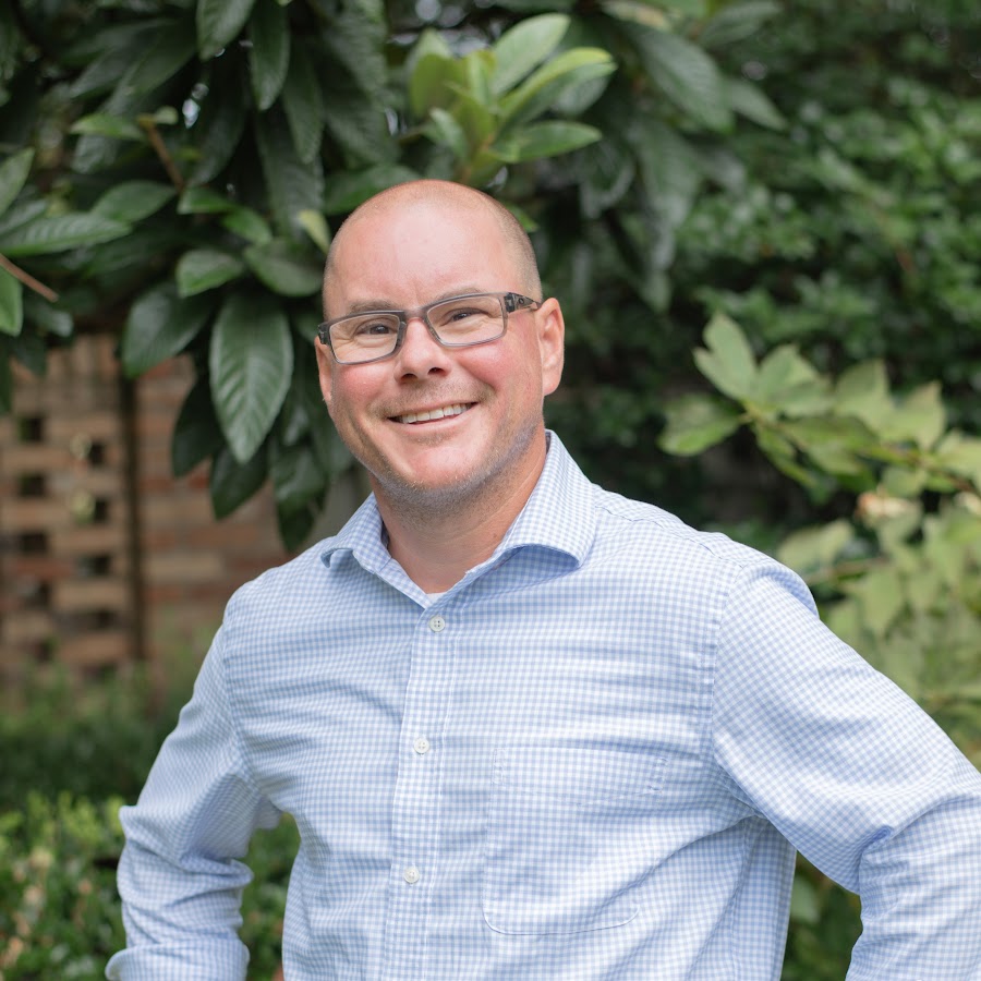 Tom Carruth in his Rose Garden