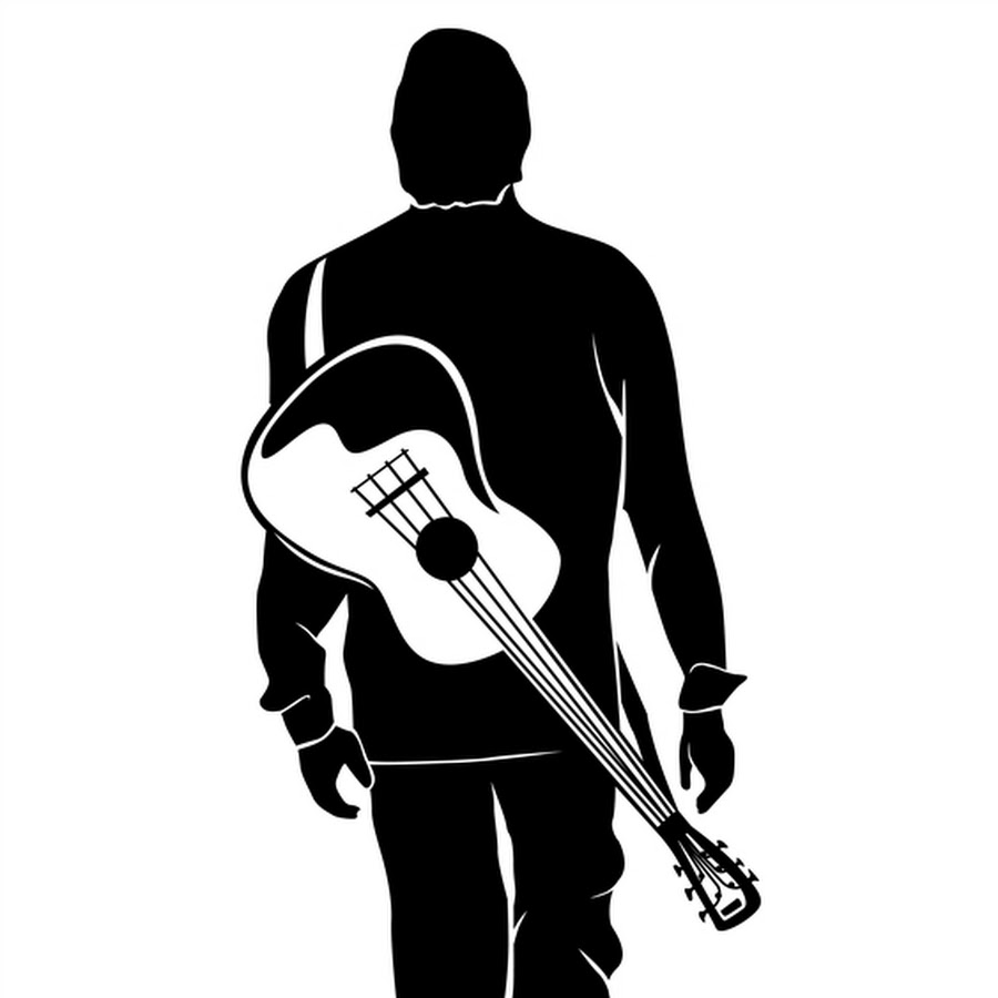 Силуэт гитара рисунок