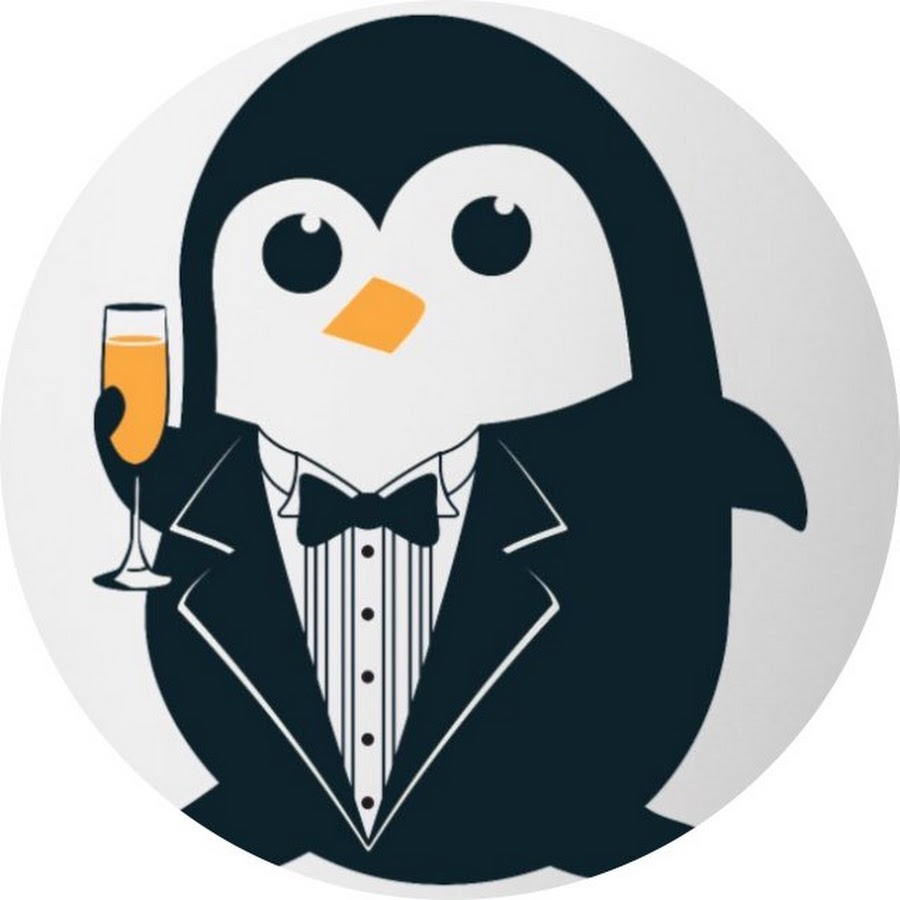 Пингвин с ножиком рисунок