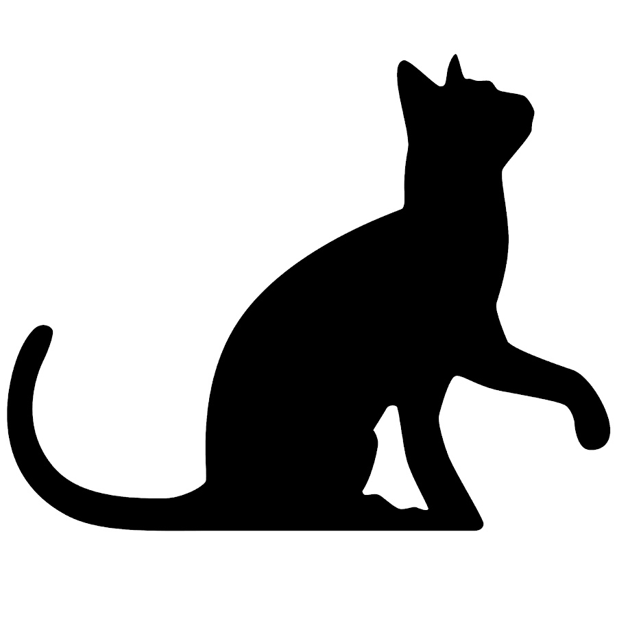 Черный кот трафарет