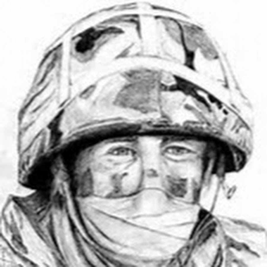 Солдат в балаклаве рисунок