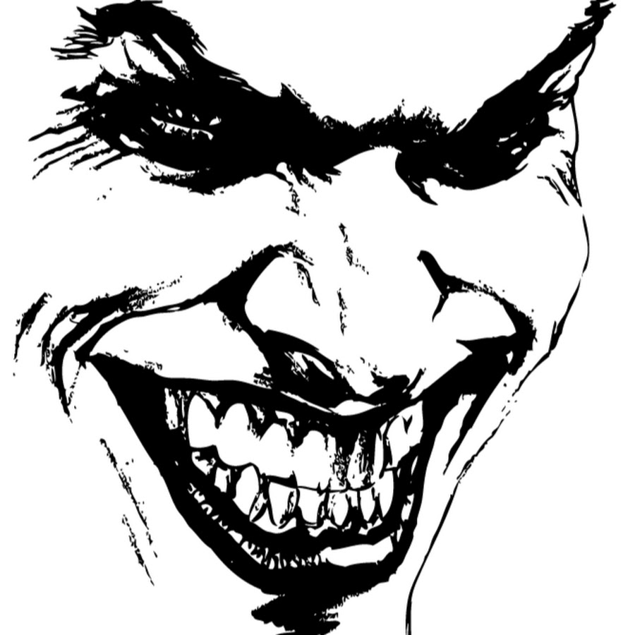 Эскиз улыбка джокера