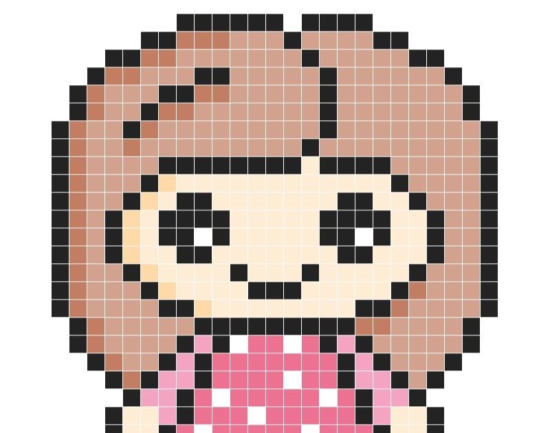 Kawaii Anime Pixel Art Easy
