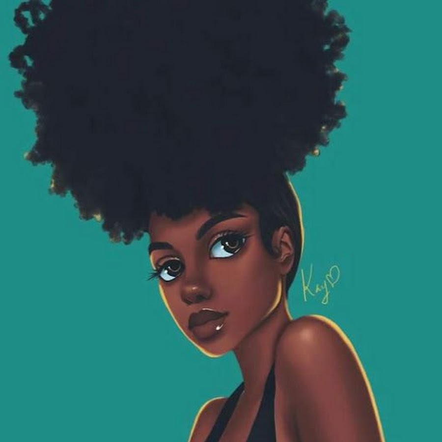 Illustrated little black girl — pic 2