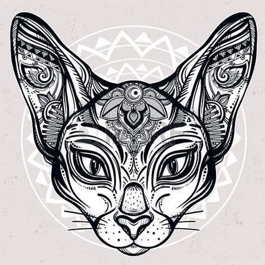 Стилизованная голова кота