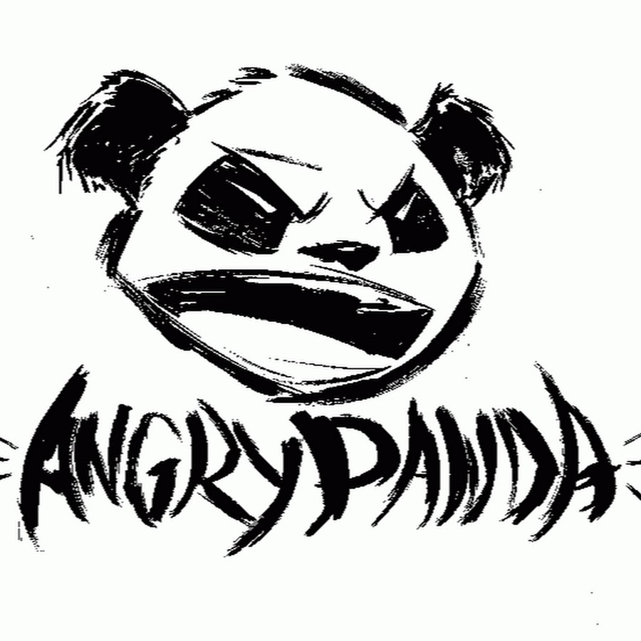 Эскиз тату агрессивная Панда