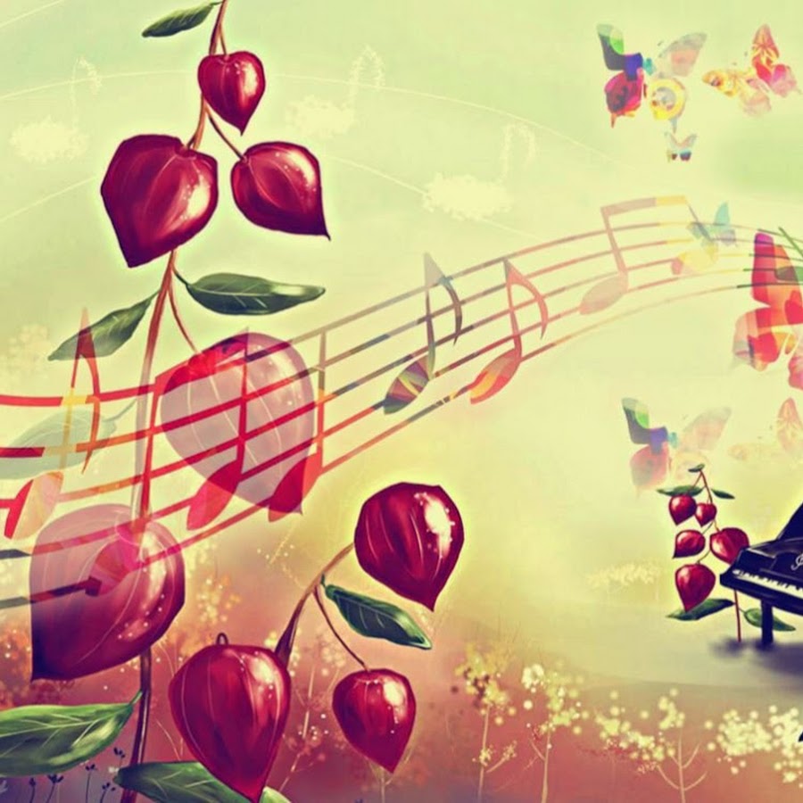 Музыка места красивы. Ноты на фоне природы. Рисованный фон с нотами и цветами. Привет музыкантам. Фон афиши звучит рояль.