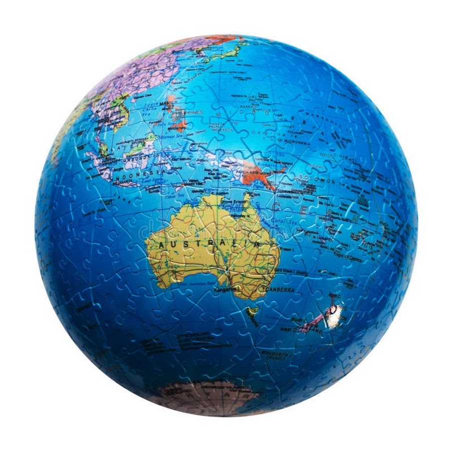 австралия на глобусе