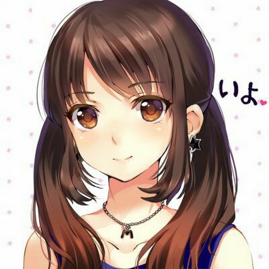 Anime Girl Brown Hair Brown Eyes No Bangs