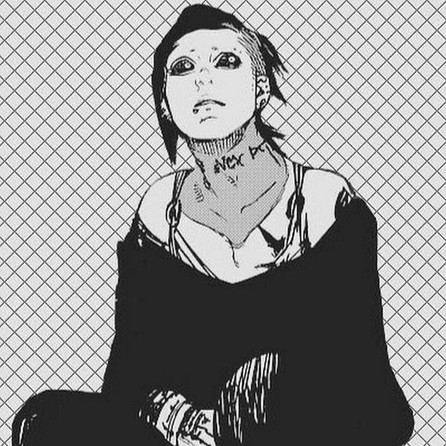 Тату уты из токийского гуля на шее эскиз