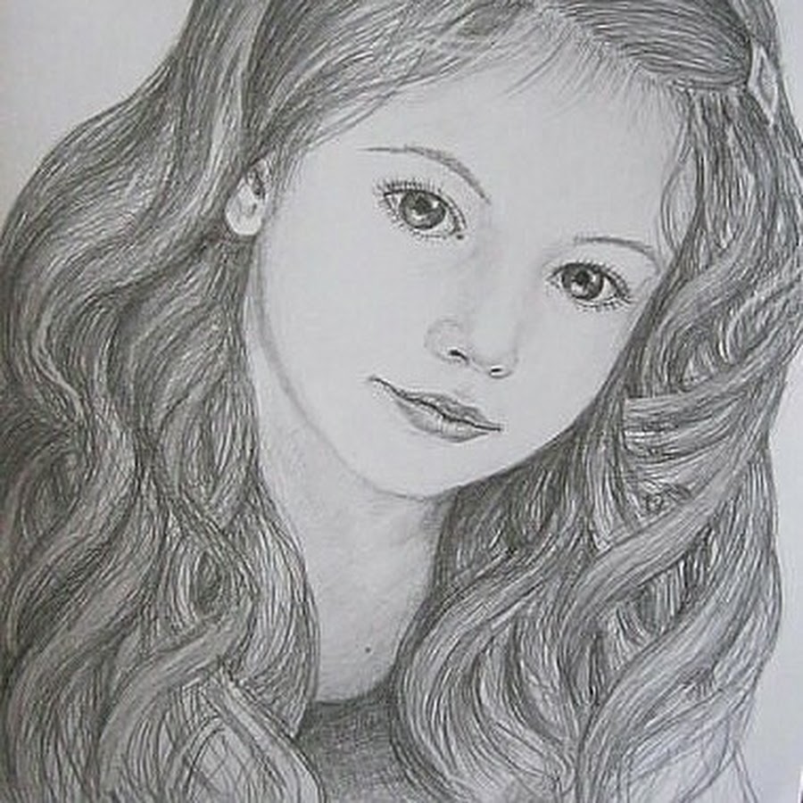 Рисование. Детский портрет карандашом. Рисунок девочки карандашом. Рисунки карандашом портреты девушек. Детский рисунок.
