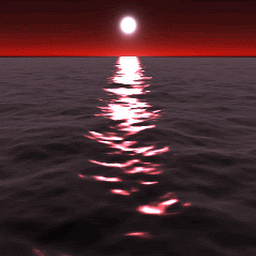 Ночь море гиф