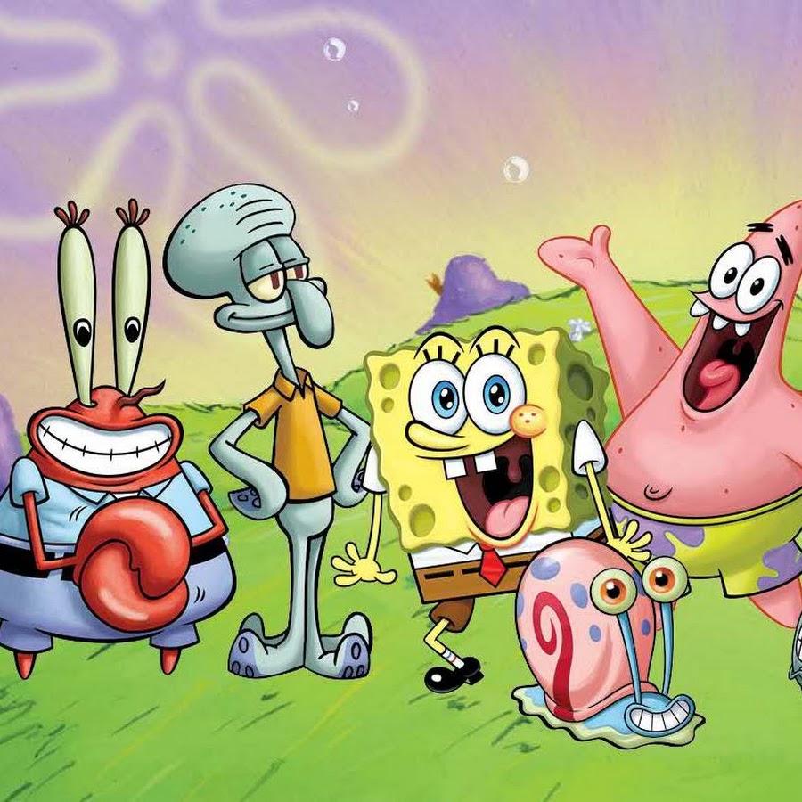 Все герои спанч боба на одной картинке