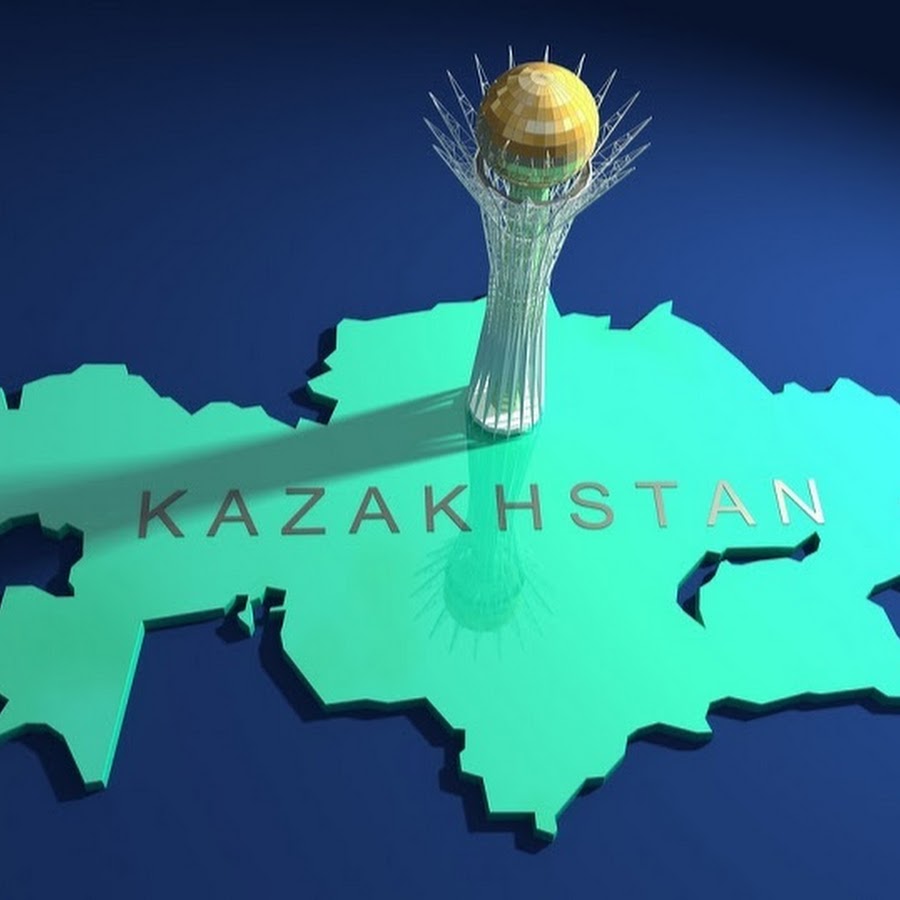 Карта Казахстана зеленая