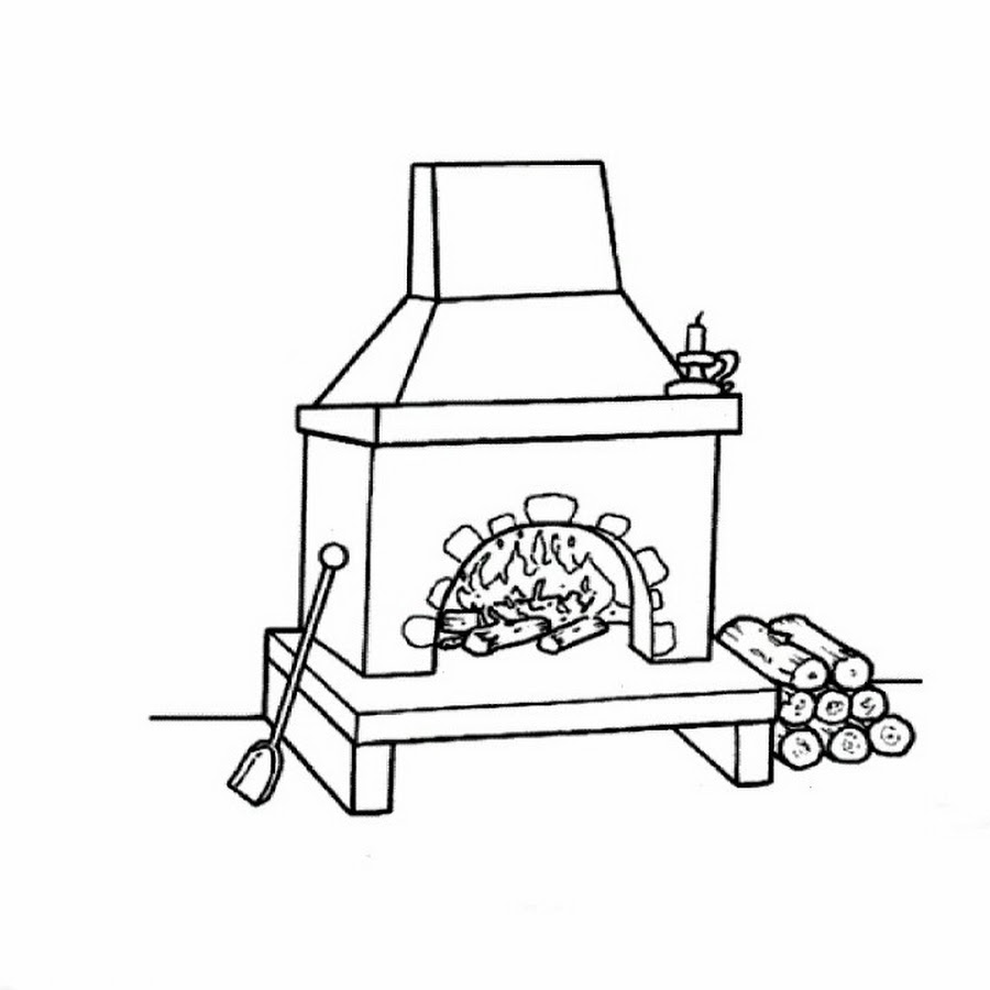 Русская печка рисунок для детей