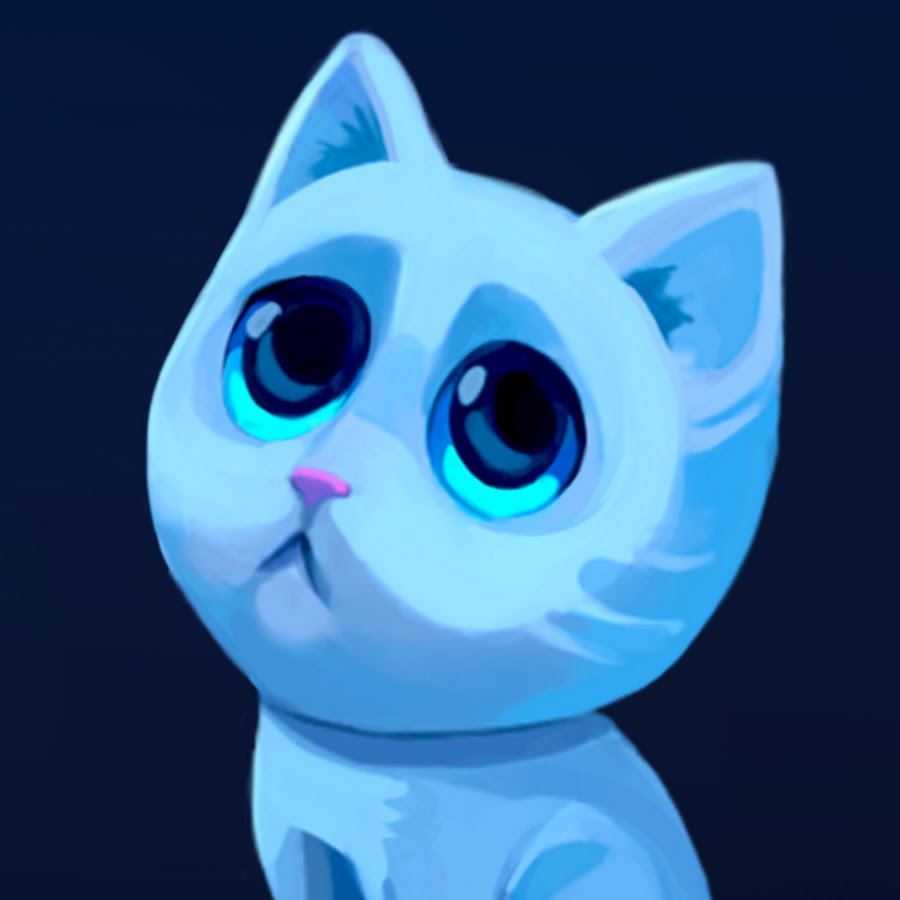 Игра кот стим. Неоновая кошка с синими глазами. Игра голубой котенок. Кэт аватар. Игра котенок в синем.