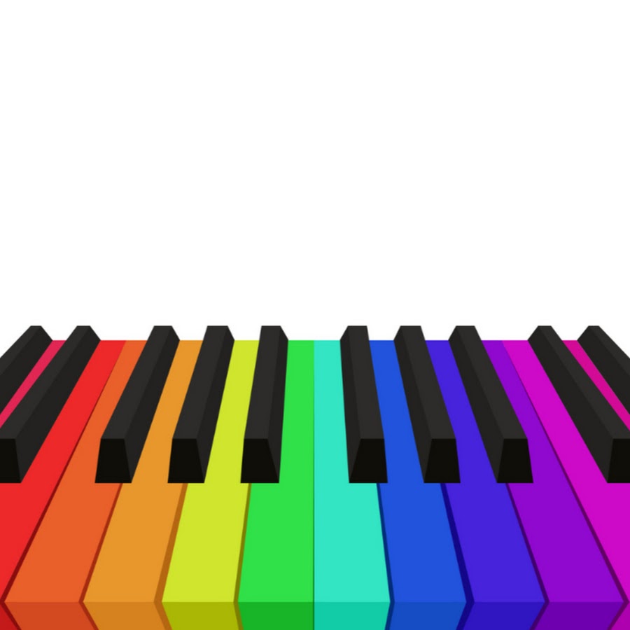 Цветные клавиши фортепиано