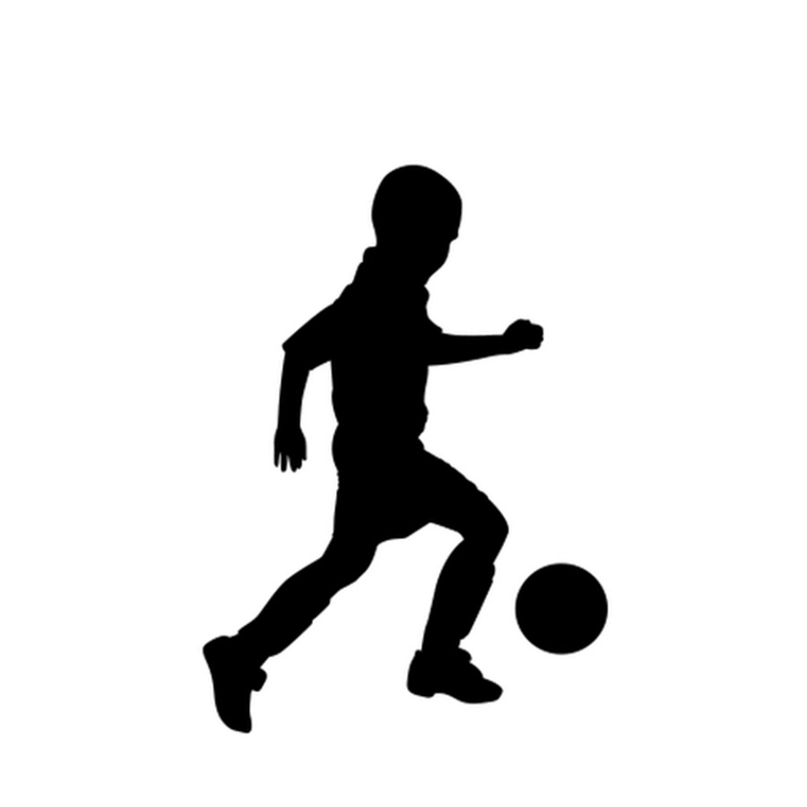 Картинка силуэт футболиста с мячом