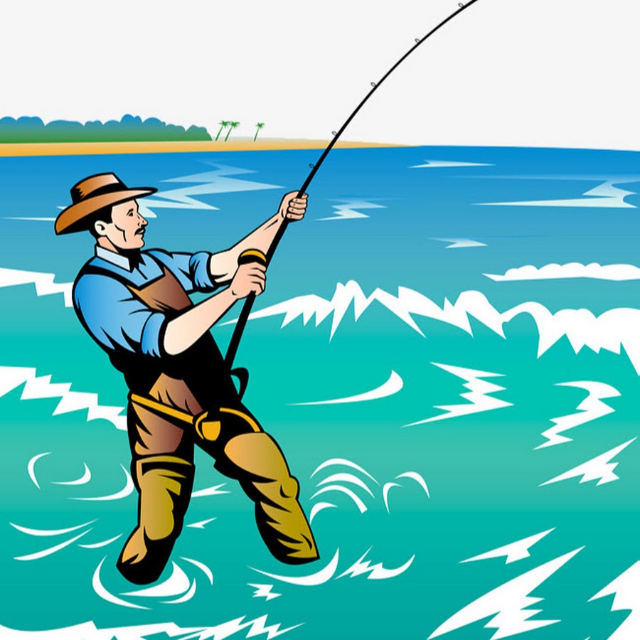 Man Fishing Svg