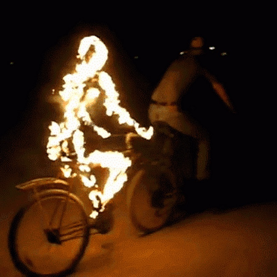 Велосипед в огне