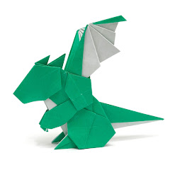 恐竜折り紙 モササウルス 音声解説 補助図つき Dinosaur Origami Mosasaurus さくb おりがみ