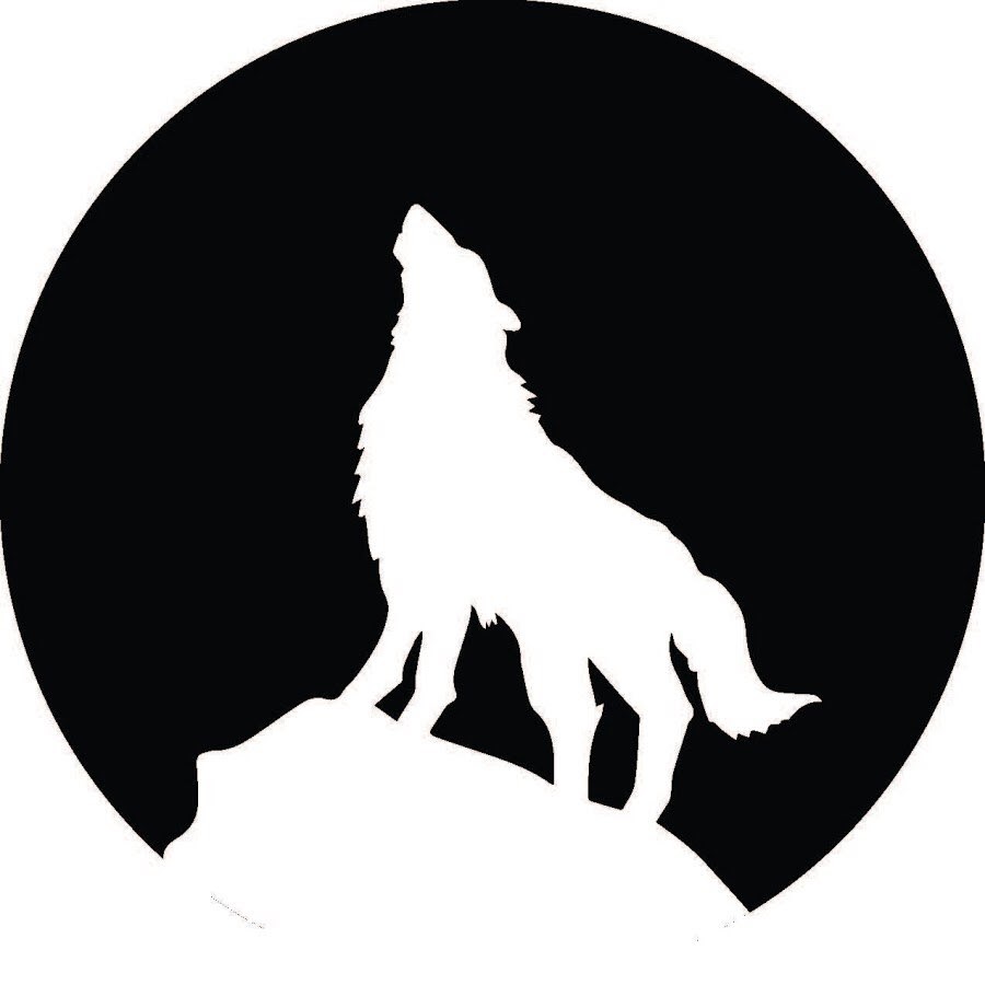 Волк воет на луну картинка черно белая