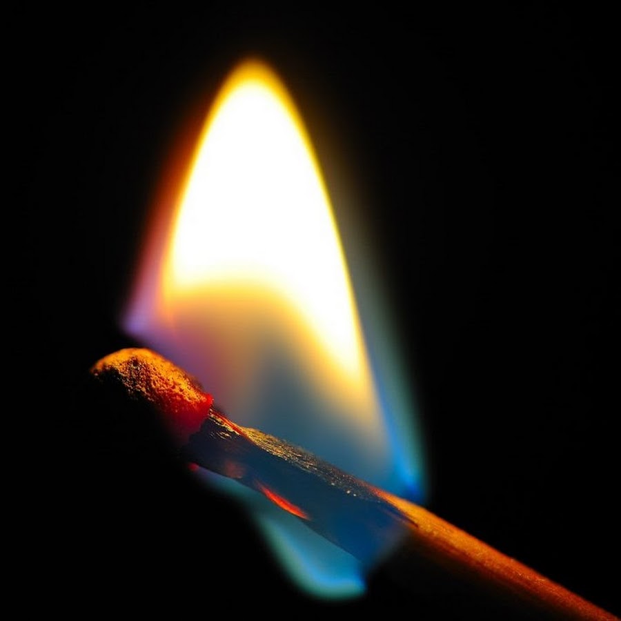 Match Flame. Match of Chemistry.