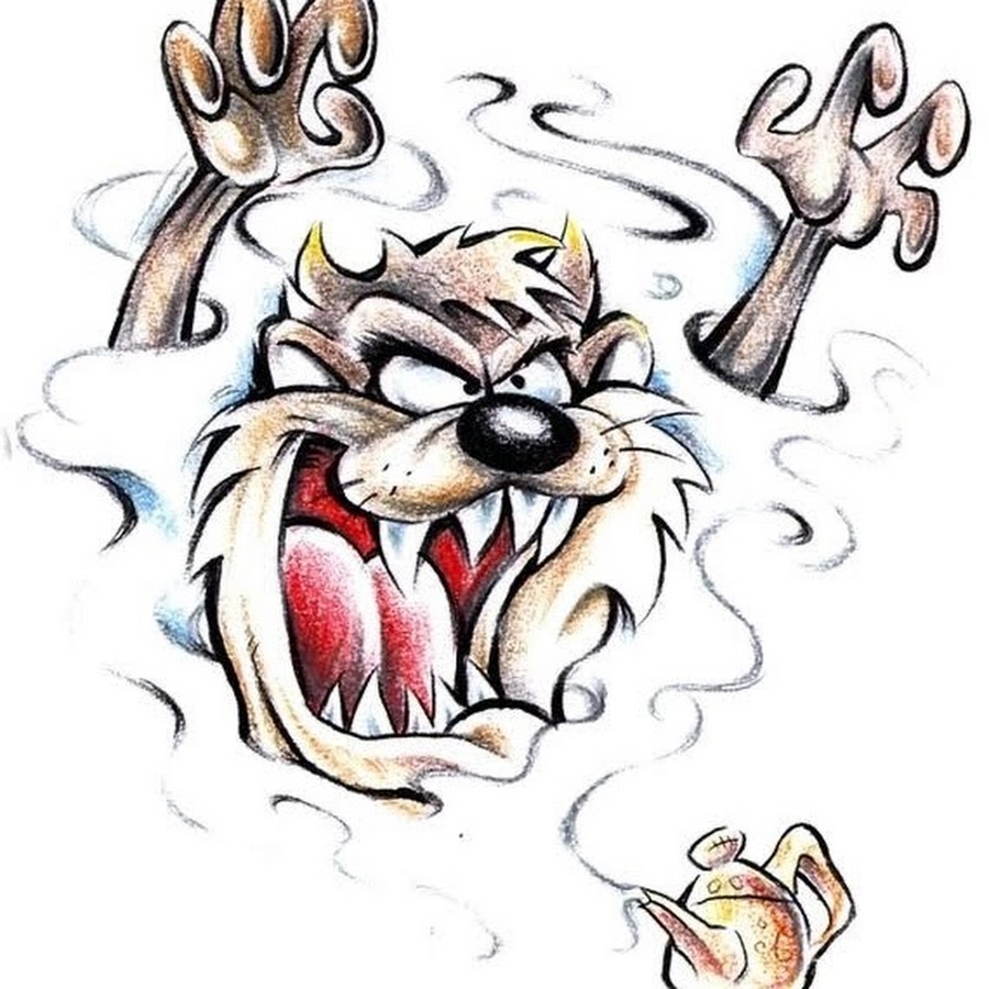 Тасманский дьявол тату эскизы