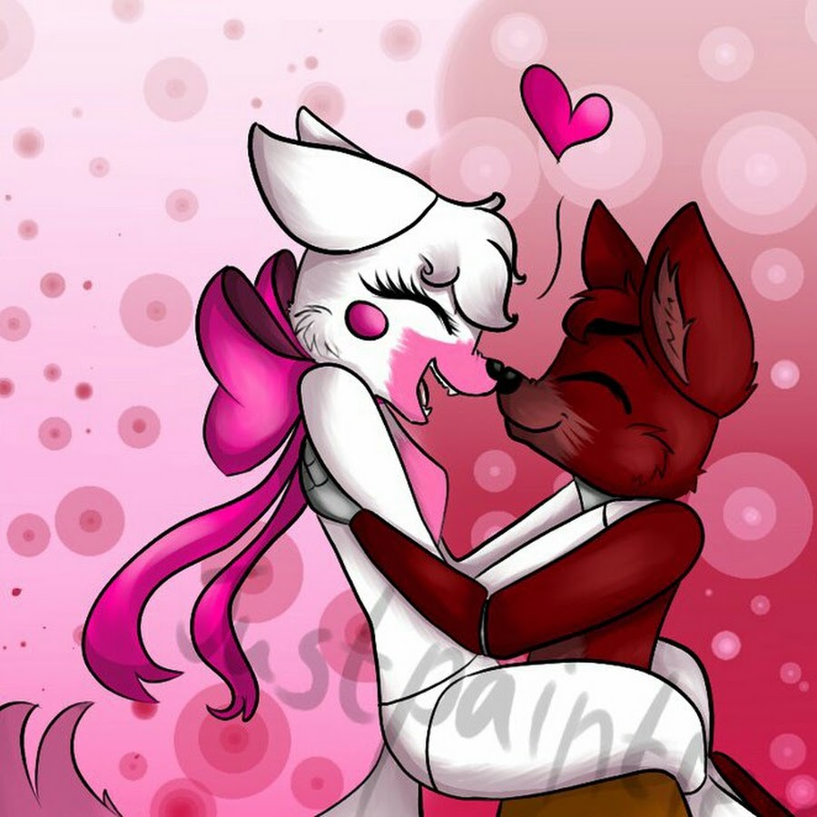 Картинки фокси и мангл целуются