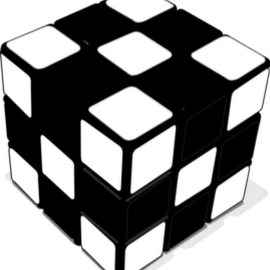 Куб черно белый