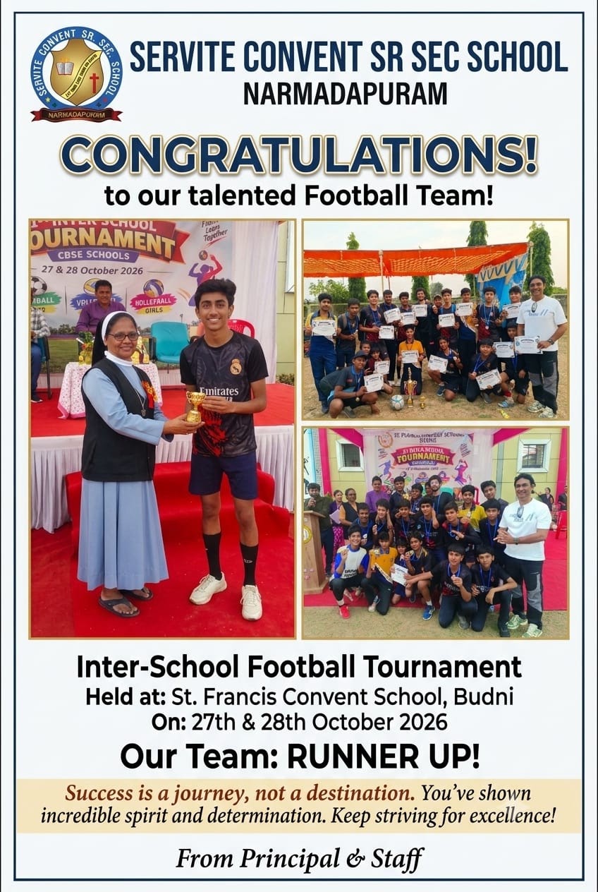 #InterSchoolStFrancisBudni #ServitePlayers #FootballTournament #Runnerup # #scho