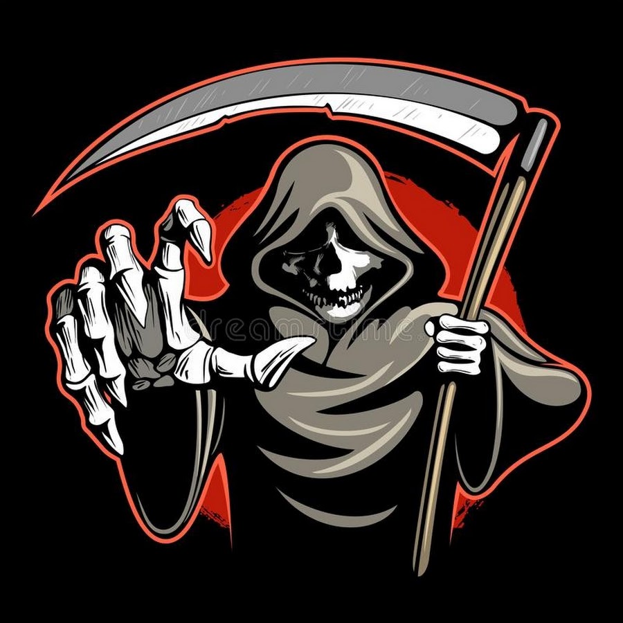 Логотип смерть с косой