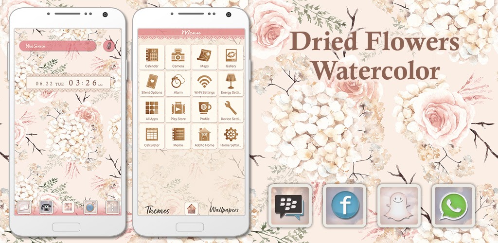 Beautiful Wallpaper Dried Flowers Watercolor Theme APK