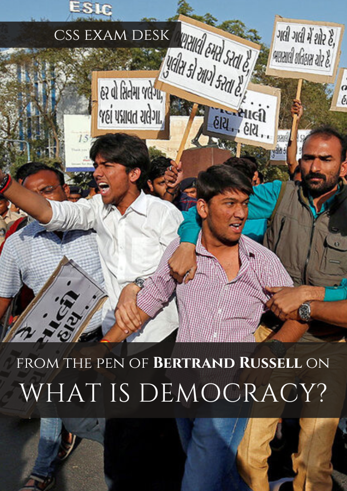 what democracy really means by Bertrand Russell
