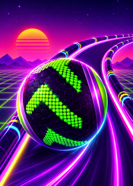 Neon Rolling Ball — cover art