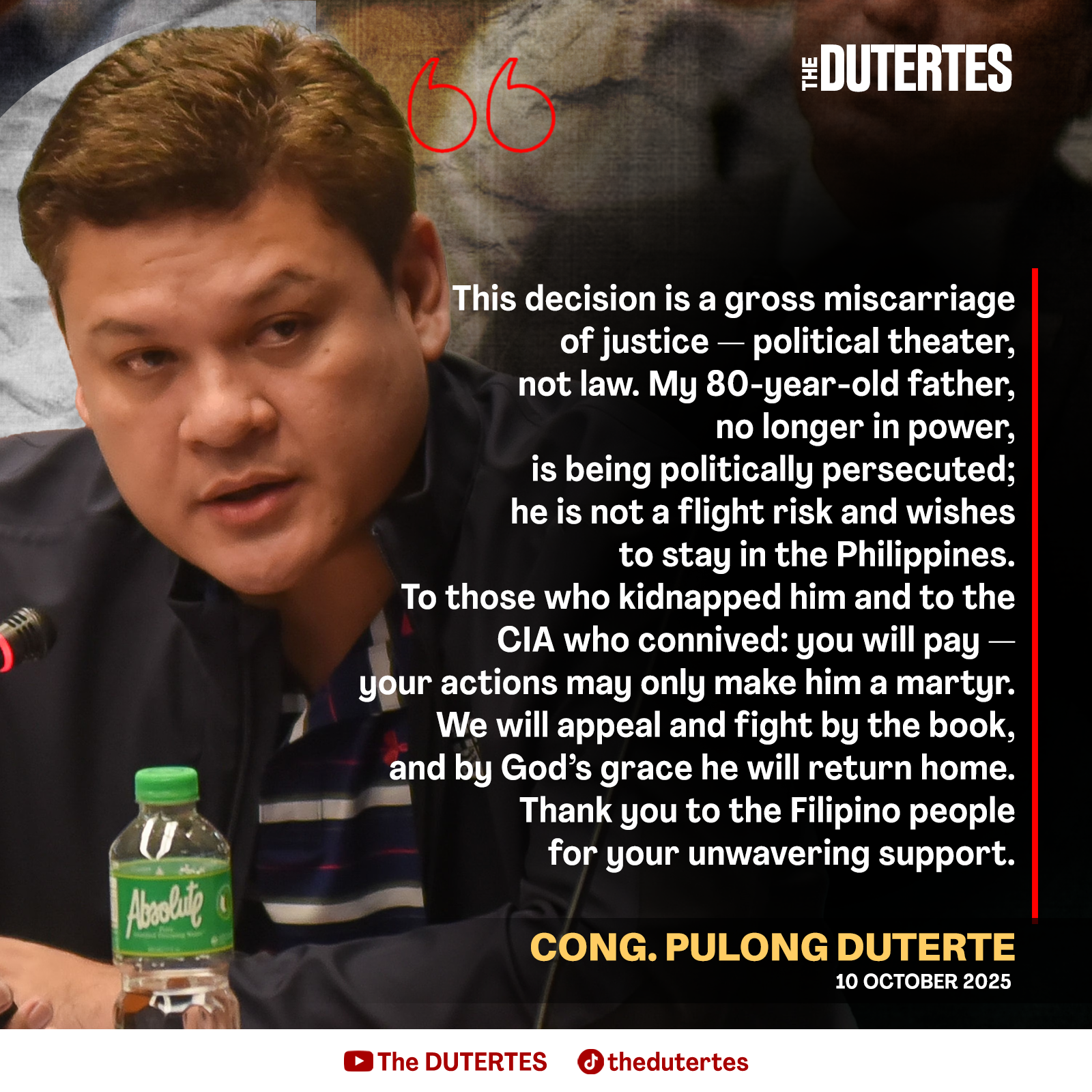 Post from The DUTERTES