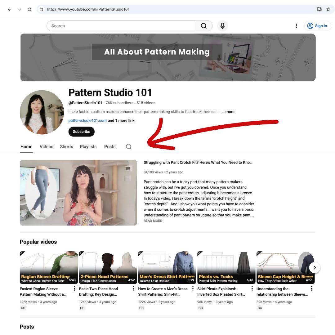 Post from Pattern Studio 101