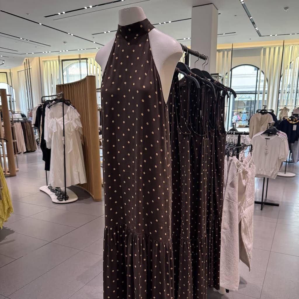 victoria beckham blue dress Isabel Marant Etoile Paris. Dark Navy Viscose Semi-Sheer Long Sleeve  Pleated Embroidered Shift Dress main image 1