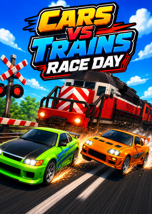 Cars Vs Trains Race Day By @uk4deegames — cover art