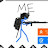 Blue Soldier Stickman Sergeant