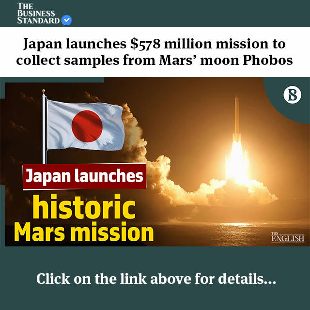 Japanese probe launches on mission to Mars to collect samples from Phobos