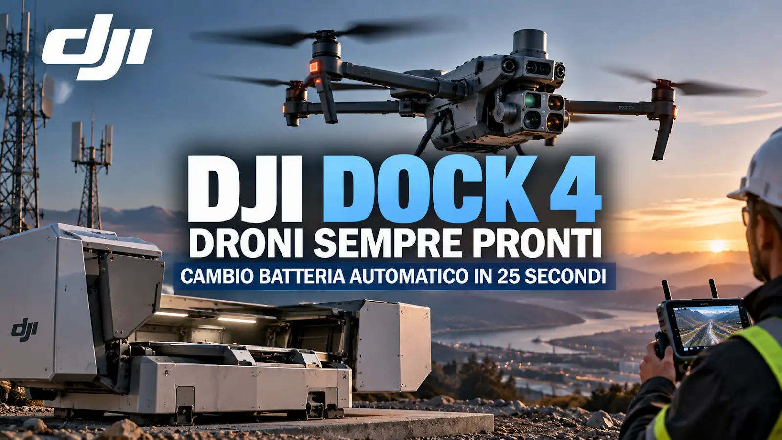 News Tech: DJI Dock 4 debutta con cambio batteria automatico in 25 secondi e il nuovo Matrice 5TD