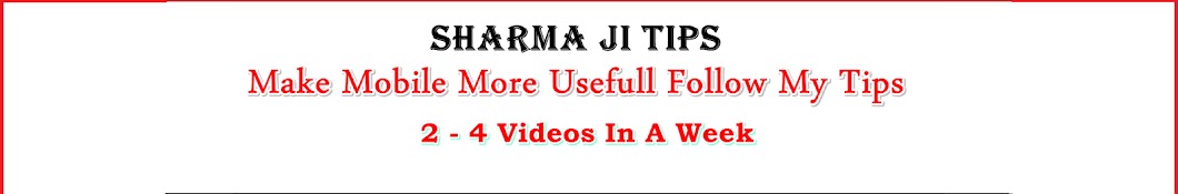 SharmaJi Tips यूट्यूब चैनल अवतार