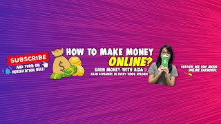 «Earn Money with Aiza» youtube banner