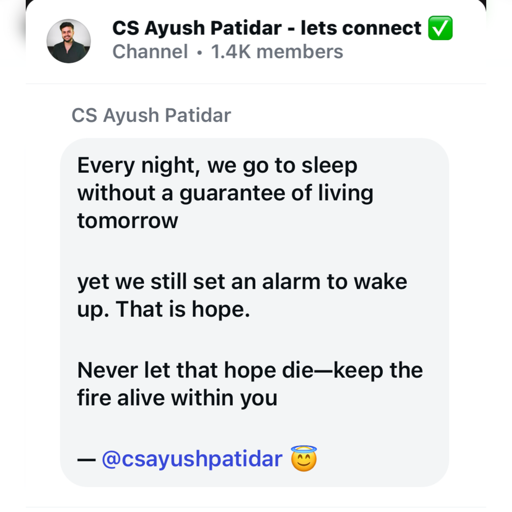 Post from CS Ayush Patidar