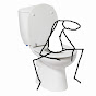 man on toilet logo